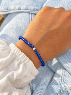 PULSERA ROXI ELASTIZADA BOLITA - PLATA - comprar online