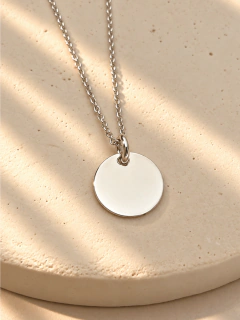 CONJUNTO MEDALLITA LISA - PLATA - comprar online