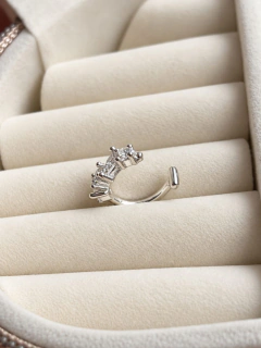CUFF GEOMETRIC CUBIC - PLATA - Hosanna Joyas