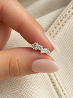 CUFF GEOMETRIC CUBIC - PLATA - tienda online