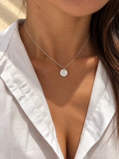 CONJUNTO MEDALLITA LISA - PLATA