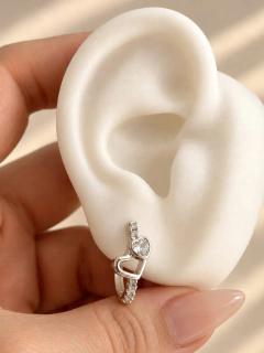 ARGOLLAS DOUBLE LOVE 1,5 CM - ACERO BLANCO