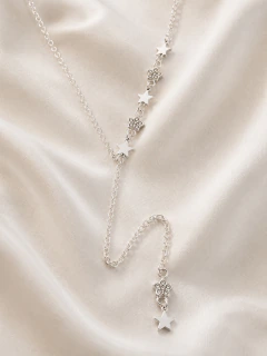 CORBATERO ESTRELLITAS BRISHO - ACERO BLANCO - Hosanna Joyas