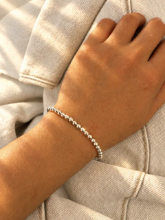 PULSERA MINI BALLS CON MARINERO - PLATA