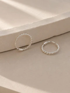 ARGOLLAS VRID 1,2 CM - PLATA - Hosanna Joyas
