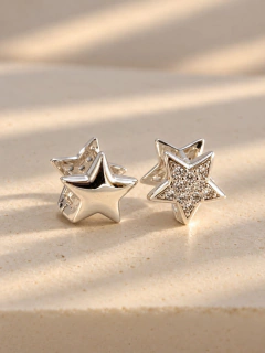 ARGOLLAS STARIA 1,1 CM - ACERO BLANCO - Hosanna Joyas