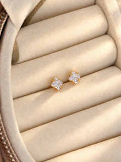 PASANTES CUBIC CUADRADO 0,3 CM - ENCHAPADO EN ORO
