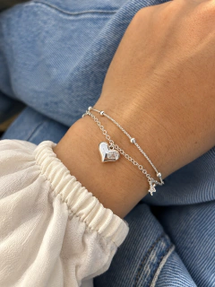 PULSERA AJUSTABLE MAGGIE - ACERO BLANCO