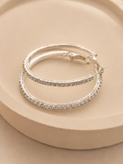 ARGOLLAS MAXI BRISHO 4.3CM - ACERO BLANCO - Hosanna Joyas