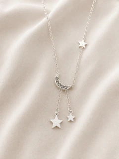 CONJUNTO LUNATICA - ACERO BLANCO - Hosanna Joyas