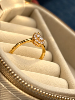 ANILLO GOTA BRILLO - ENCHAPADO - Hosanna Joyas
