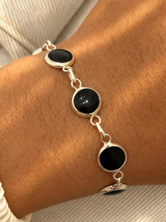 PULSERA CERCLE BLACK - PLATA - tienda online