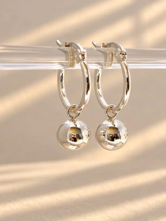 ARGOLLAS MAXI MEITAL 1,5 CM - ACERO BLANCO - Hosanna Joyas
