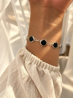 PULSERA CERCLE BLACK - PLATA en internet