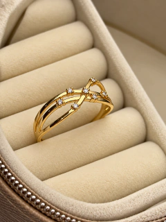 ANILLO ASTERIA - ENCHAPADO - Hosanna Joyas