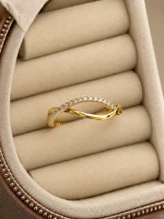 ANILLO SHAZIA - ENCHAPADO EN ORO