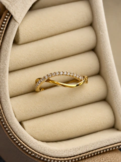 Imagen de ANILLO SHAZIA - ENCHAPADO EN ORO