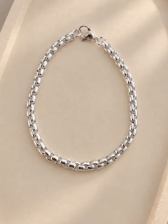 PULSERA ROLO CUADRADA 0.4CM - AB - Hosanna Joyas