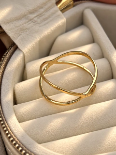 ANILLO BORIS - ACERO DORADO - Hosanna Joyas