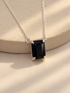 CONJUNTO DIANDRA BLACK - ACERO BLANCO - Hosanna Joyas