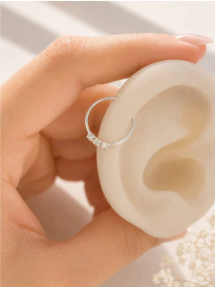 ARGOLLA SOLITARIA GRACE 1.2CM - PLATA - comprar online