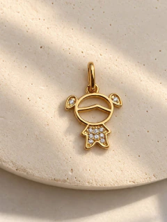 DIJE NENA MICROPAVÉ - ENCHAPADO EN ORO - comprar online