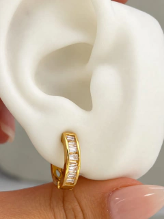 ARGOLLAS NAISHA 1,4 CM - ACERO DORADO - comprar online
