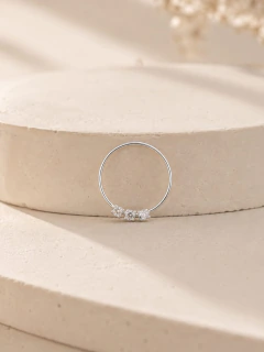 ARGOLLA SOLITARIA GRACE 1.2CM - PLATA