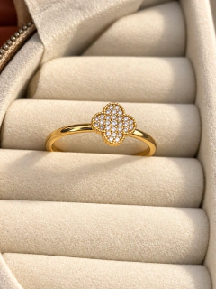 ANILLO VAN CLEEF MICROPAVÉ - ENCHAPADO EN ORO