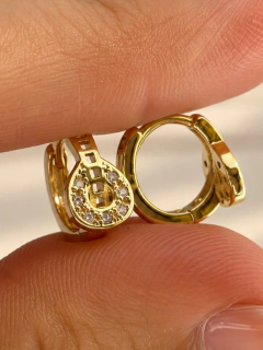 ARGOLLAS ARANE 1,2 CM - ACERO DORADO - Hosanna Joyas