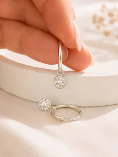 ARGOLLAS PARIS CIRCULO 1,2 CM - PLATA - Hosanna Joyas