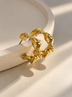 PASANTES SEMI-ARGOLLA TRENZI - ACERO DORADO - Hosanna Joyas