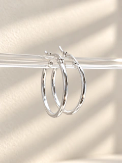 Imagen de ARGOLLAS LISAS - ACERO BLANCO