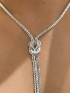 CORBATERO CHATO NUDO - ACERO BLANCO en internet
