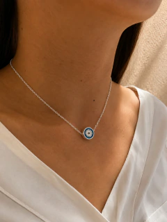CONJUNTO ELIOS CELESTE - ACERO BLANCO