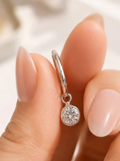 ARGOLLAS PARIS CIRCULO 1,2 CM - PLATA - tienda online