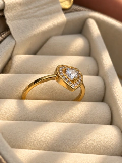ANILLO DOUBLE SHINE HEART - ENCHAPADO EN ORO - Hosanna Joyas