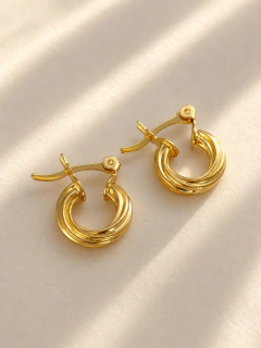 ARGOLLAS BURGAS 1,2CM - ENCHAPADO - Hosanna Joyas
