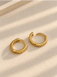 ARGOLLAS UNAI 1,3 CM - ENCHAPADO - Hosanna Joyas