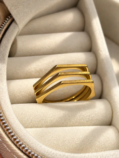 ANILLO MERCURY - ACERO DORADO en internet