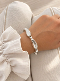 PULSERA ELASTIZADA MAGNETIC - ACERO BLANCO - comprar online