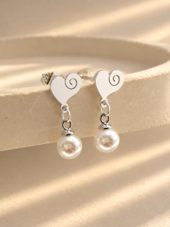 AROS LOVE PEARL - ACERO BLANCO