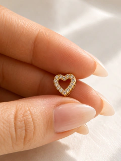 DIJE PASANTE CORAZÓN CALADO BRILLO - ENCHAPADO - comprar online