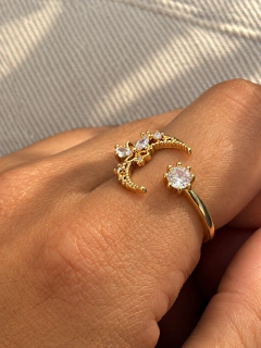 ANILLO LUNARI - ACERO DORADO - Hosanna Joyas