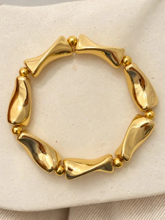 PULSERA ELASTIZADA MAGNETIC - ACERO DORADO