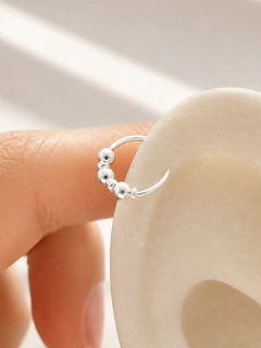 ARGOLLA SOLITARIA DEVIN 0.8CM - PLATA - comprar online