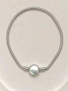 PULSERA LISIT (ESTILO PANDORA) - ACERO BLANCO