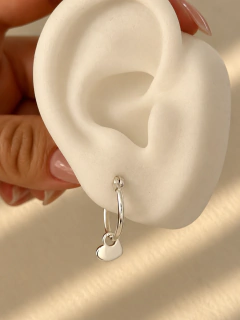ARGOLLAS DRIMER CORAZÓN 1,5 CM - ACERO BLANCO - comprar online