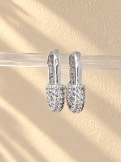 ARGOLLAS HERMES 1,6 CM - ACERO BLANCO