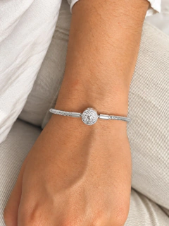 PULSERA LOVE SHINE (ESTILO PANDORA) - ACERO BLANCO - comprar online